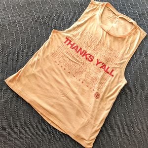 Thanks Y'all Project 615 Pastel Pink Muscle Tank Sz S